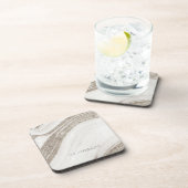 Elegant Abstract Bleek goudmarmer Agate Bier Onderzetter (Rechterzijde)