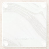 Elegant Abstract Bleek goudmarmer Agate Glazen Onderzetter (Achterkant)