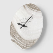 Elegant Abstract Bleek goudmarmer Agate Grote Klok (Hoek)