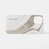 Elegant Abstract Bleek goudmarmer Agate  iPhone Hoesje (Achterkant horizontaal)