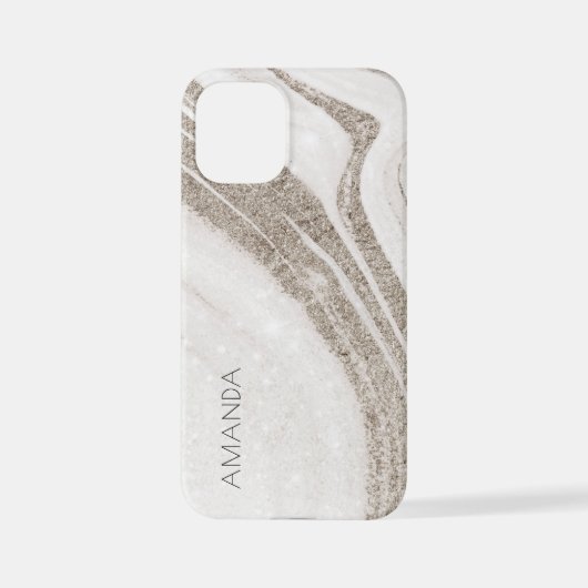 Elegant Abstract Bleek goudmarmer Agate  iPhone Hoesje (Achterkant)
