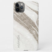 Elegant Abstract Bleek goudmarmer Agate iPhone Hoesje (Achterkant)