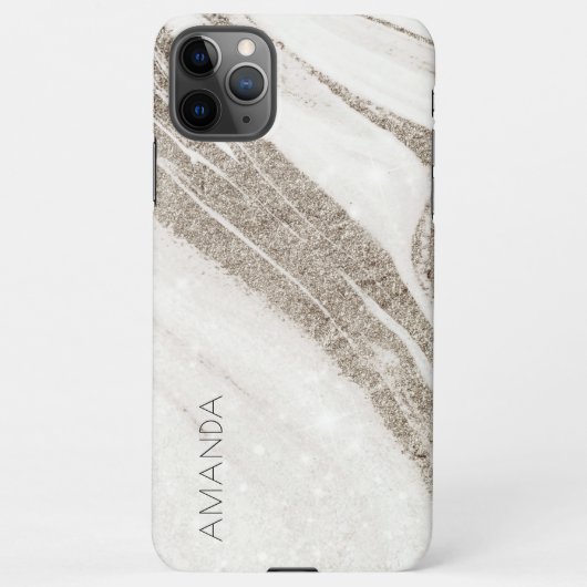 Elegant Abstract Bleek goudmarmer Agate iPhone Hoesje (Achterkant)