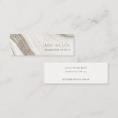 Elegant Abstract Bleek goudmarmer Agate Mini Visitekaartje (Voorkant / Achterkant)