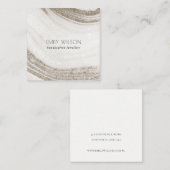 Elegant Abstract Bleek goudmarmer Agate Vierkante Visitekaartje (Voorkant / Achterkant)