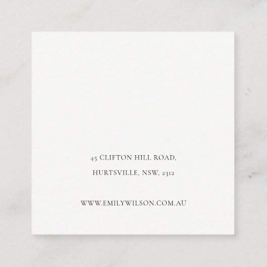 Elegant Abstract Bleek goudmarmer Agate Vierkante Visitekaartje (Achterkant)