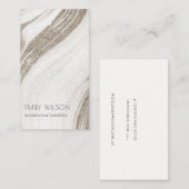 Elegant Abstract Bleek goudmarmer Agate Visitekaartje (Voorkant / Achterkant)