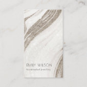 Elegant Abstract Bleek goudmarmer Agate Visitekaartje (Voorkant)