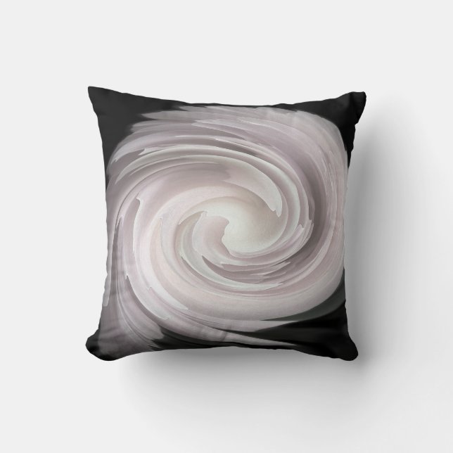 Elegant Abstract Bleek Roze Ruitenvierkant Kussen (Voorkant)