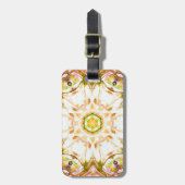 Elegant abstract bloemendesign patroon chique yoga bagagelabel (Voorkant verticaal)