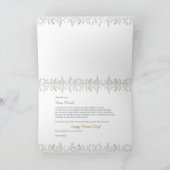 Elegant Abstract bloemenhaar Bloeit Vrouwendag Bedankkaart (Binnen)