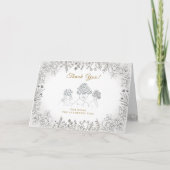 Elegant Abstract bloemenhaar Bloeit Vrouwendag Bedankkaart (Voorkant)