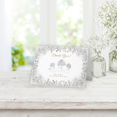 Elegant Abstract bloemenhaar Bloeit Vrouwendag Bedankkaart