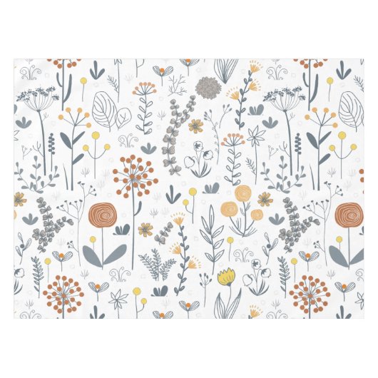 Elegant Abstract bloemig naadloos patroon Tafelkleed (Voorkant (Horizontaal))