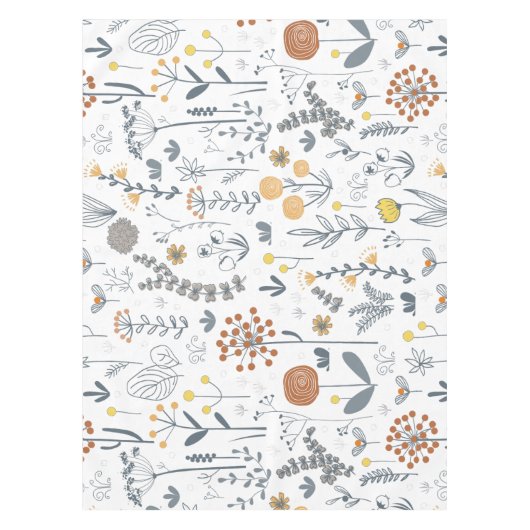 Elegant Abstract bloemig naadloos patroon Tafelkleed (Voorkant)