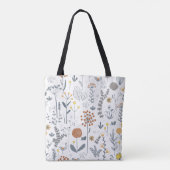 Elegant Abstract bloemig naadloos patroon Tote Bag (Achterkant)