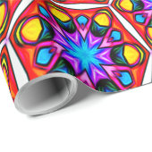 Elegant Abstract bloemmotief Cadeaupapier (Rol Hoek)