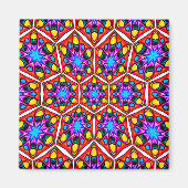 Elegant Abstract bloemmotief Magneet (Voorkant)