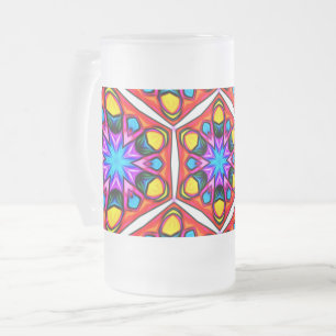 Elegant Abstract bloemmotief Matglas Bierpul