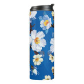 Elegant abstract bloemmotief thermosbeker (Gedraaid links)