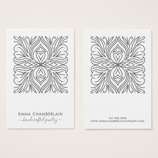 Elegant Abstract bloemmotief Visitekaartje (Voorkant /achterkant)