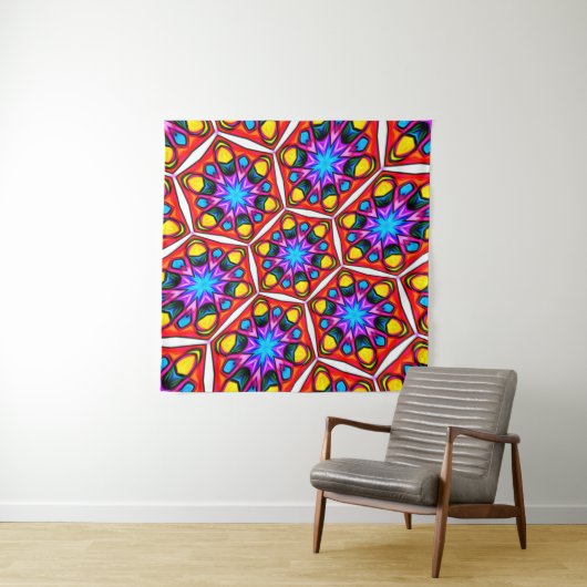 Elegant Abstract bloemmotief Wandkleed (In situ)