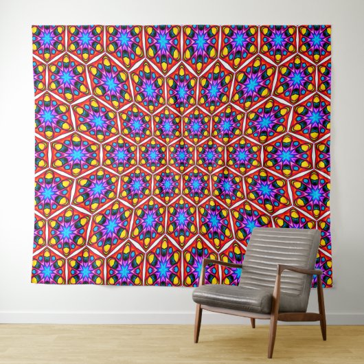 Elegant Abstract bloemmotief Wandkleed (In Situ (horizontaal))