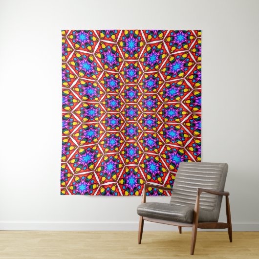 Elegant Abstract bloemmotief Wandkleed (In situ)