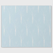 Elegant Abstract Blue Winter Tree Baby shower Cadeaupapier (Vlak)