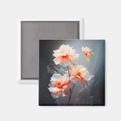 Elegant Abstract Blush Flower Misty Flow Magneet (Voorkant / Achterkant)
