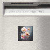 Elegant Abstract Blush Flower Misty Flow Magneet (Insitu (Vaatwasser))