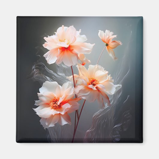Elegant Abstract Blush Flower Misty Flow Magneet (Voorkant)