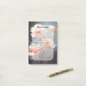 Elegant Abstract Blush Flower Misty Flow Post-it® Notes (Op bureau)