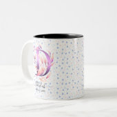 Elegant Abstract Boho Chic Floral Monogram Mok - D (Voorkant links)