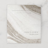 Elegant Abstract Bord Gold Marble Agate Wedding Plaatskaartje (Buitenkant ongevouwen)