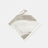 Elegant Abstract Bord Gold Marble Agate Wedding Servet (Hoek)