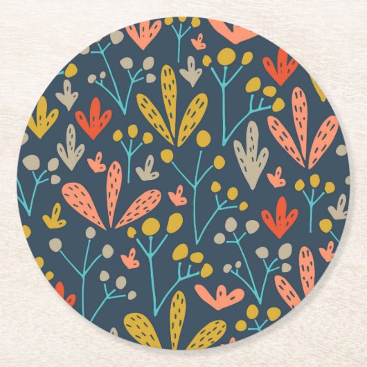 Elegant Abstract botanisch | Onderzetter (Voorkant)