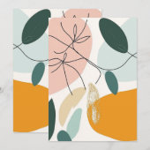 Elegant Abstract botanisch Wenskaart Bedankkaart (Voorkant / Achterkant)