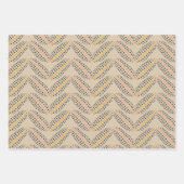 Elegant Abstract Botanische Stippen Patroon Sand B Inpakpapier Vel (Voorkant 3)