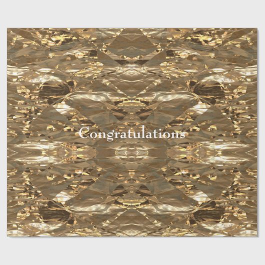 Elegant Abstract bruin goudzoekend Cadeaupapier (Vlak)