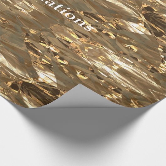 Elegant Abstract bruin goudzoekend Cadeaupapier (Hoek)