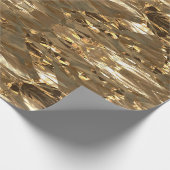 Elegant Abstract bruin goudzoekend Cadeaupapier (Hoek)