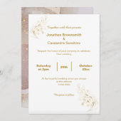 ELEGANT ABSTRACT BUBBLE WEDING KAART (Voorkant / Achterkant)