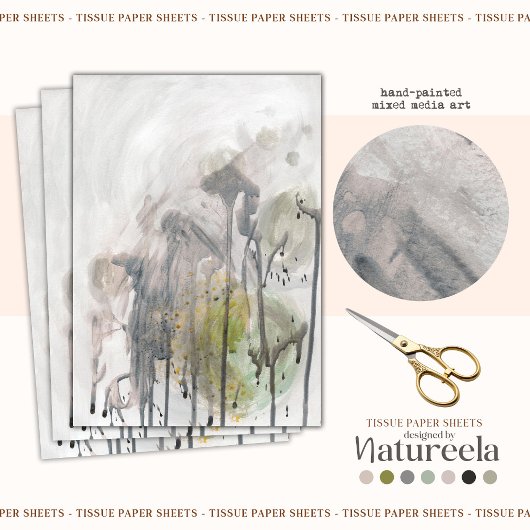 Elegant Abstract Design Decoupage Tissue Paper Tissuepapier