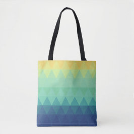 Elegant abstract driehoek ombre Patroon Tote Bag