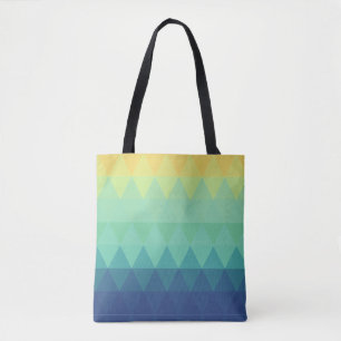 Elegant abstract driehoek ombre Patroon Tote Bag