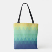 Elegant abstract driehoek ombre Patroon Tote Bag (Achterkant)