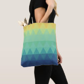 Elegant abstract driehoek ombre Patroon Tote Bag (Dichtbij)