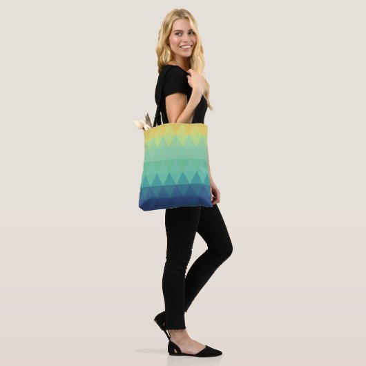 Elegant abstract driehoek ombre Patroon Tote Bag (Op model)