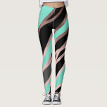 elegant abstract faux roos goudgrijze munt leggings<br><div class="desc">Moderne en stijlvolle vormgeving met faux roos goud,  zwart,  grijs en geometrische figuren voor munt.</div>